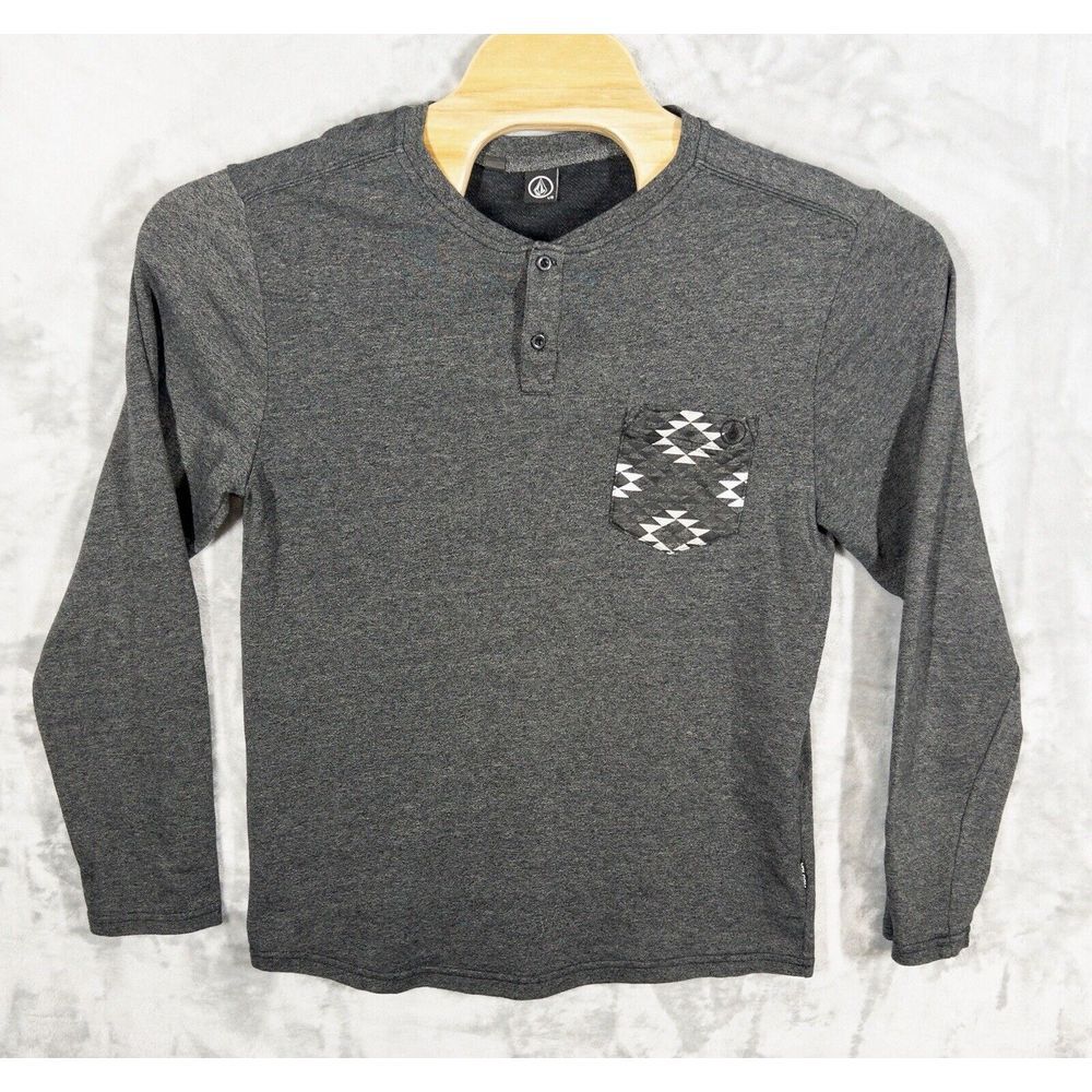 Volcom Front Pocket Henley Mens Large‎